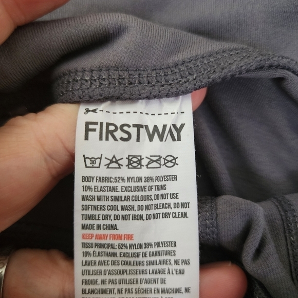 Firstway Grey Cropped Joggers Athletic Capri Pants Women's Small S Athleisure - Picture 6 of 6